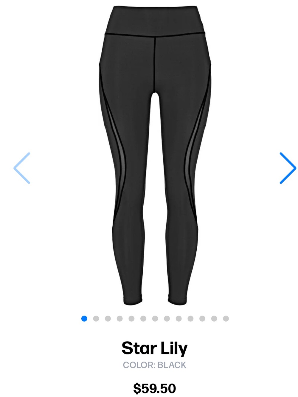 POP Fit Star Lily Black Sculpting High-Waist Leggings